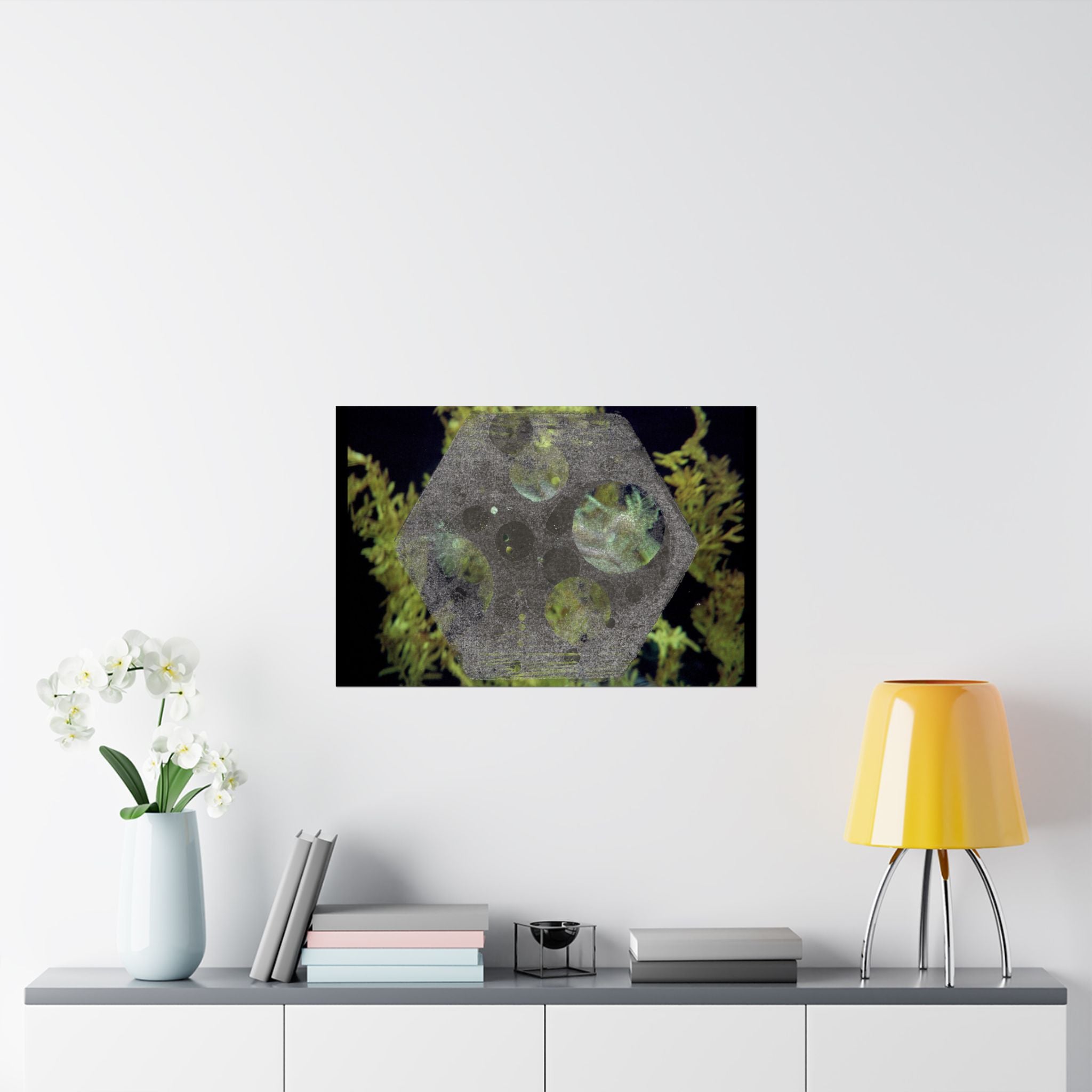 Abstract Botanical Moon Matte Horizontal Poster