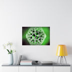 Abstract Hexagon Green Poster – Matte Horizontal Wall Art