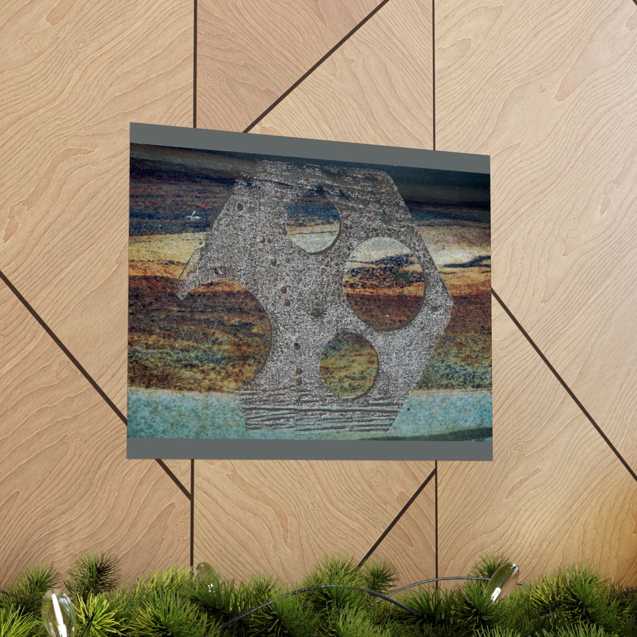 Abstract Rusted Metal Texture Matte Horizontal Poster | Industrial Wall Art