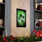 Abstract Green Hexagon Art Poster — Matte Vertical Wall Print