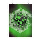 Abstract Green Hexagon Poster — Vertical Wall Art