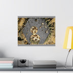 Abstract Geode Collage Matte Horizontal Poster | Mineral Texture Wall Art