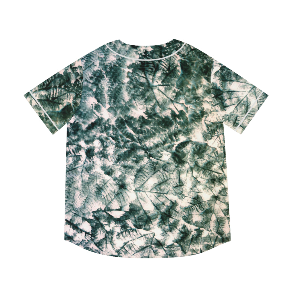 Tie-Dye Fern Baseball Jersey — Green Botanical All-Over Print
