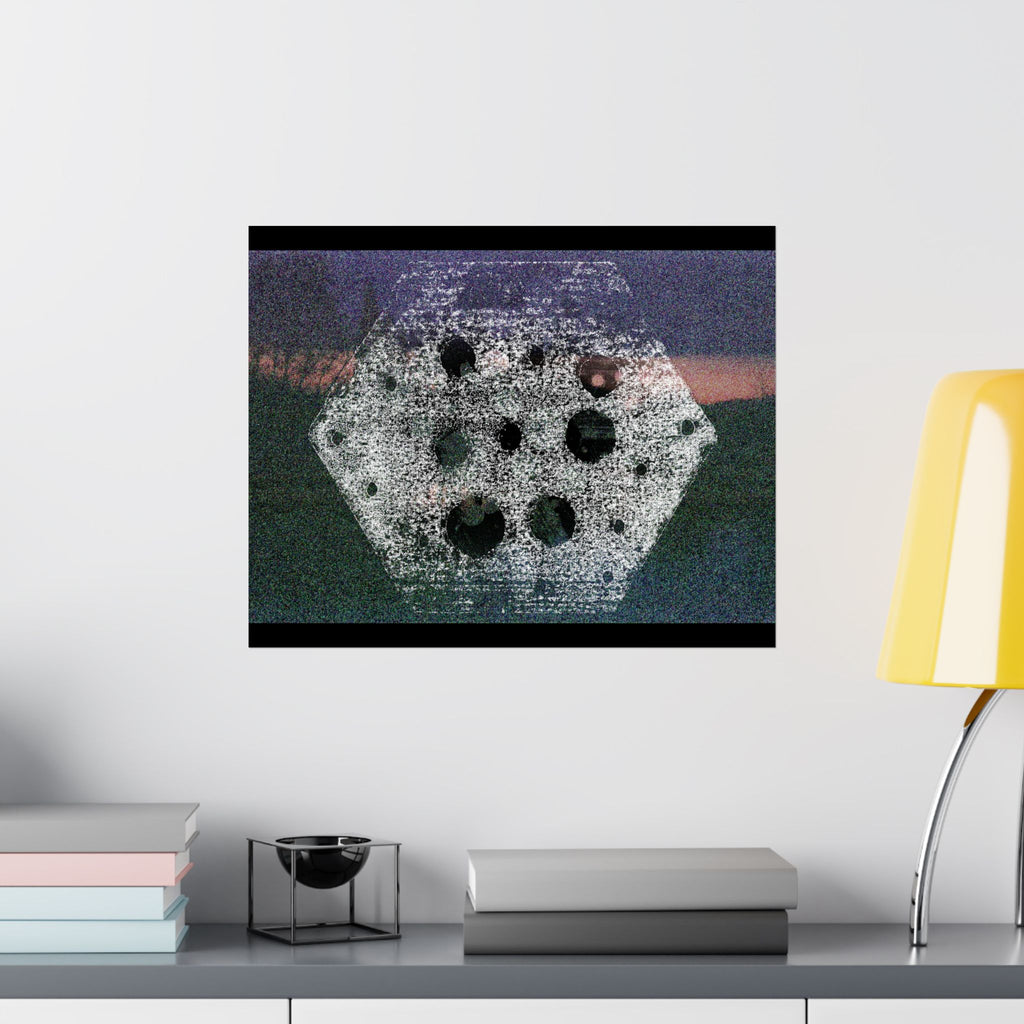 Abstract Hexagon Nightscape Matte Poster
