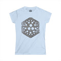 Hexagon Sea Urchin Tee — Vintage Dot Shell Graphic Womens T-Shirt