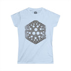 Hexagon Sea Urchin Tee — Vintage Dot Shell Graphic Womens T-Shirt