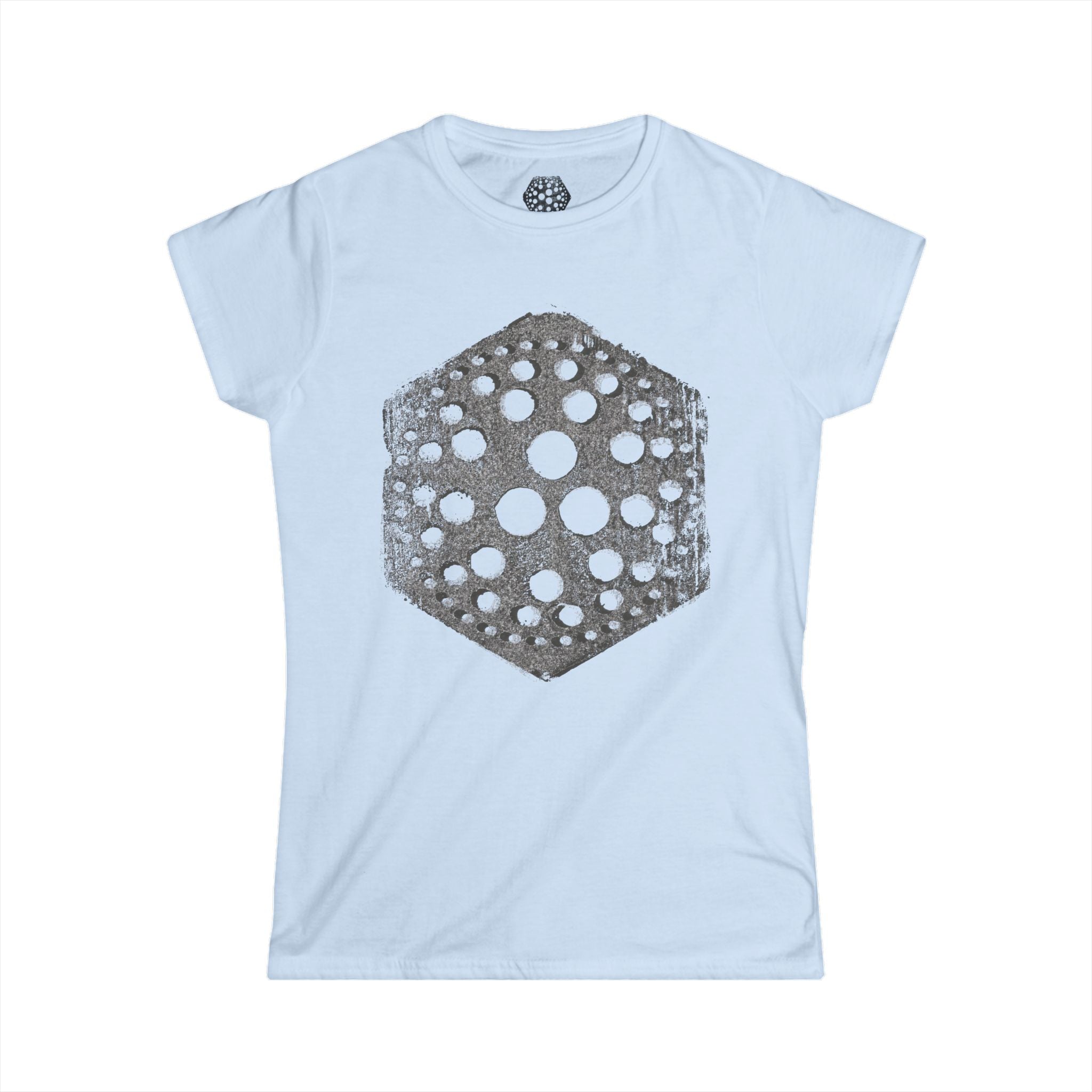 Hexagon Sea Urchin Tee — Vintage Dot Shell Graphic Dames T-shirt 