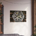 Hexagonal Crystal Bokeh Matte Poster — Abstract Celestial Wall Art