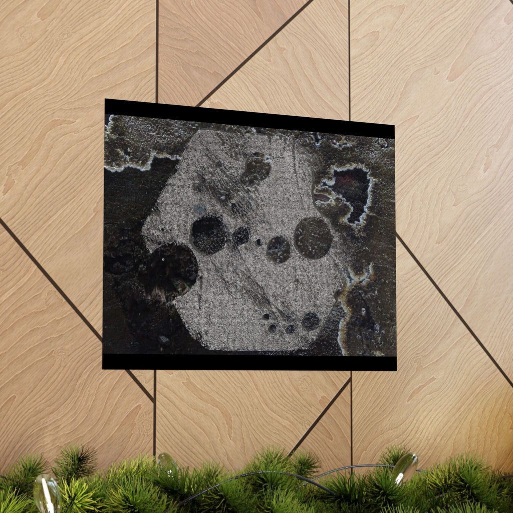 Abstracte grunge matte poster — Donkere textuur horizontale muurdecoratie 