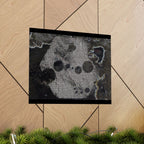 Abstracte grunge matte poster — Donkere textuur horizontale muurdecoratie 