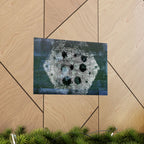 Abstracte maanzeshoek poster — Matte horizontale wanddecoratie 