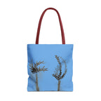Botanical Sketch Tote Bag — Minimal Blue Wildflower Print