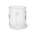 Mok van mat glas — Minimalistische koffiekop met bamboe-inktkunst 