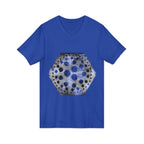 Hex Moon Graphic V-Neck Tee Design Hex17 — Distressed Space Cheese Vintage Astronomy V-Neck T-Shirt