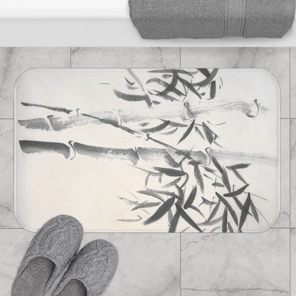 Zen Bamboo Bath Mat – Minimalist Japanese-Inspired Bathroom Rug