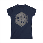 Women's Hexagon Dice Graphic Tee — Vintage Board Game T-Shirt