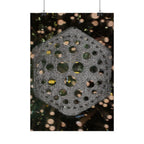 Hexagonal Orb Abstract Vertical Poster | Geometric Space Art