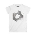 Women's T-Shirt — Distressed Hexagon Moon Graphic Tee