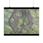 Abstract Seagrass & Stone Matte Horizontal Poster — Coastal Texture Wall Art