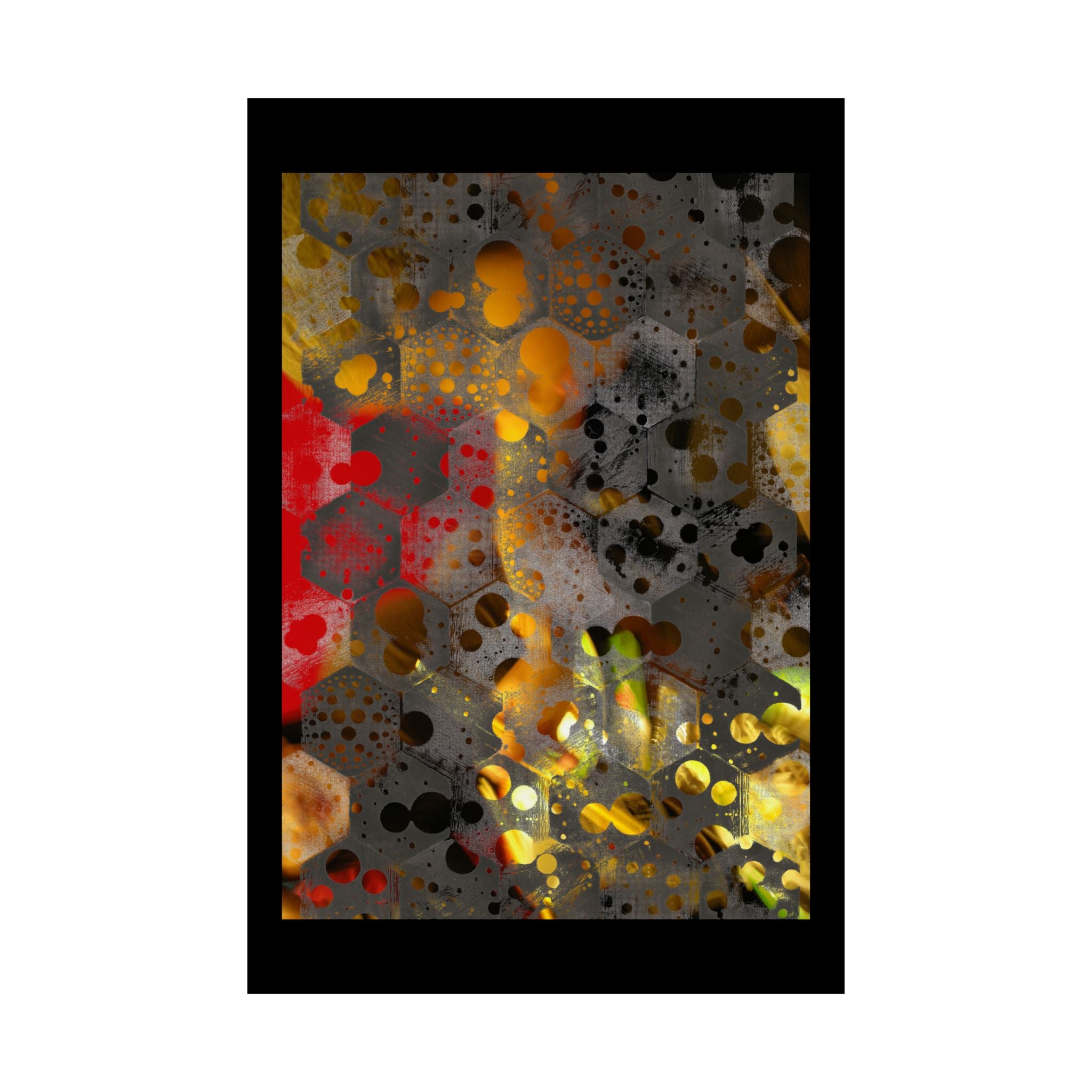 Abstract Bubble Texture Matte Poster — Modern Industrial Wall Art