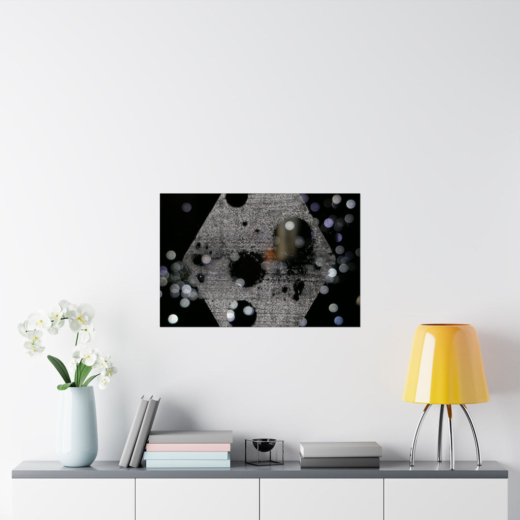 Nachtlampjes Abstracte Zeshoek Bokeh Matte Poster 
