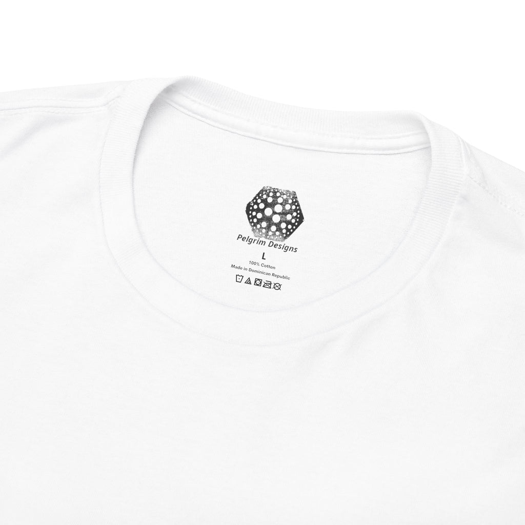 Hexagon Circles Graphic Tee — Digital Manual Print Art
