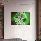 Abstract Green Galaxy Matte Poster — Horizontal Wall Art