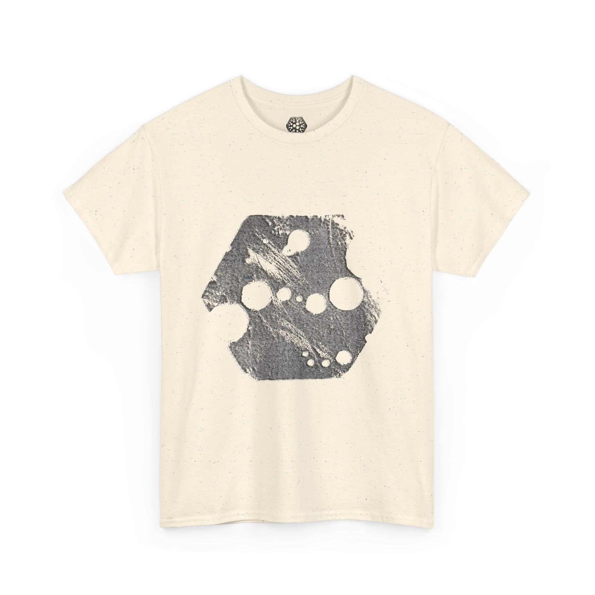 Hexagon Circles Graphic Tee — Digital Manual Print Art