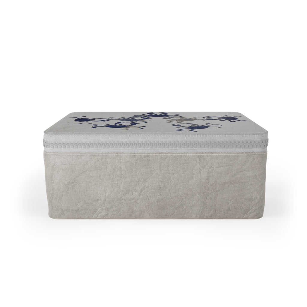 Coastal Crab Pattern Paper Lunch Bag — Nautical Beach Picnic Tote