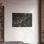 Abstract Black Bubble Matte Horizontal Poster — Modern Minimalist Wall Art