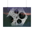 Abstracte kosmische hexposter — Surrealistische maan en filmrol muurdecoratie 