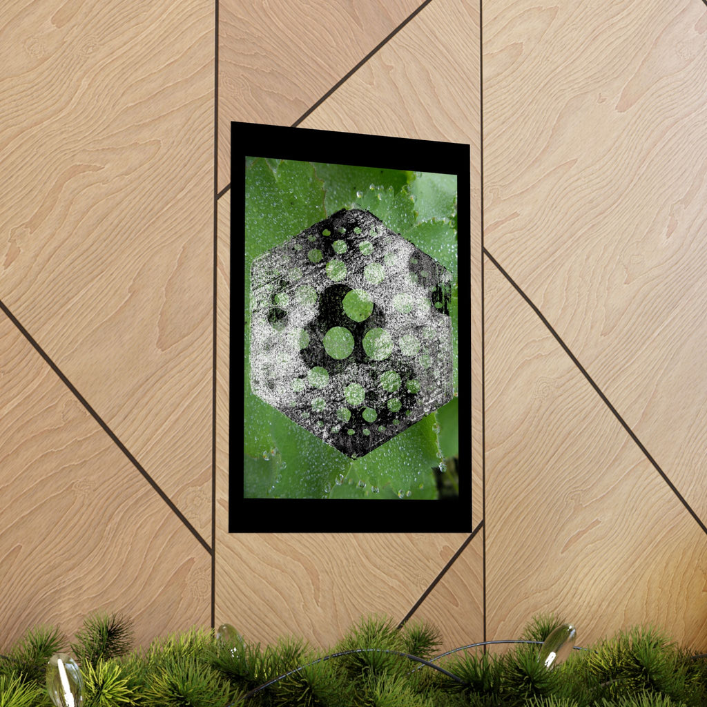 Matte Poster — Abstract Green Hexagon Botanical Print