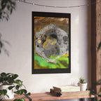 Abstract Hexagon Stone Matte Poster — Botanical Texture Wall Art