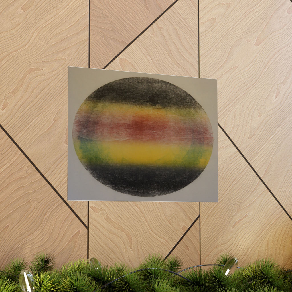 Abstract Rainbow Orb Matte Poster — Minimalist Horizontal Wall Art