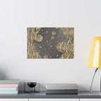 Water Gold Ripple Matte Poster — Horizontale Muurdecoratie 