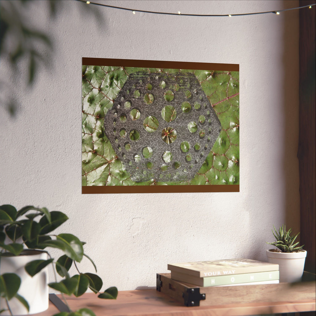 Geometric Hexagon Cutout Art Poster | Matte Horizontal Poster