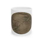 Rustic Tree Silhouette Ceramic Mug — Vintage Sepia Nature Coffee Cup - no 36