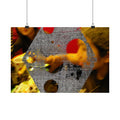 Abstracte Hex Overlay Matte Poster — Moderne Kunst Muurprint 