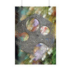 Abstract Geometric Hole Pattern Vertical Poster | Industrial Texture Art