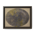 Abstract Orb Matte Canvas Framed Art — Blue & Gold Textured Wall Print - no 39