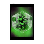 Abstract Green Hex Poster