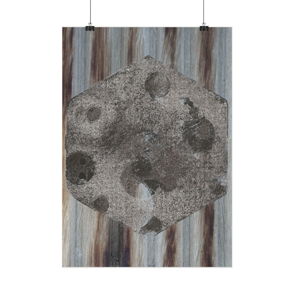 Abstracte maansteenposter — Verticale wanddecoratie 