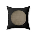 Minimalistisch rond kussen in aardetinten — Modern geometrisch accentkussen 