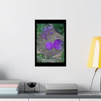 Purple Abstract Ink Blot Poster Matte Vertical Poster