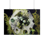 Abstract Green Bubble Matte Poster — Botanical Surreal Horizontal Wall Art