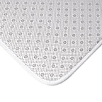Abstract Botanical Bath Mat — Soft Yellow & Earth Tone Floral Design