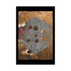 Industrial Rust Texture Matte Poster — Hex Metal Plate Wall Art