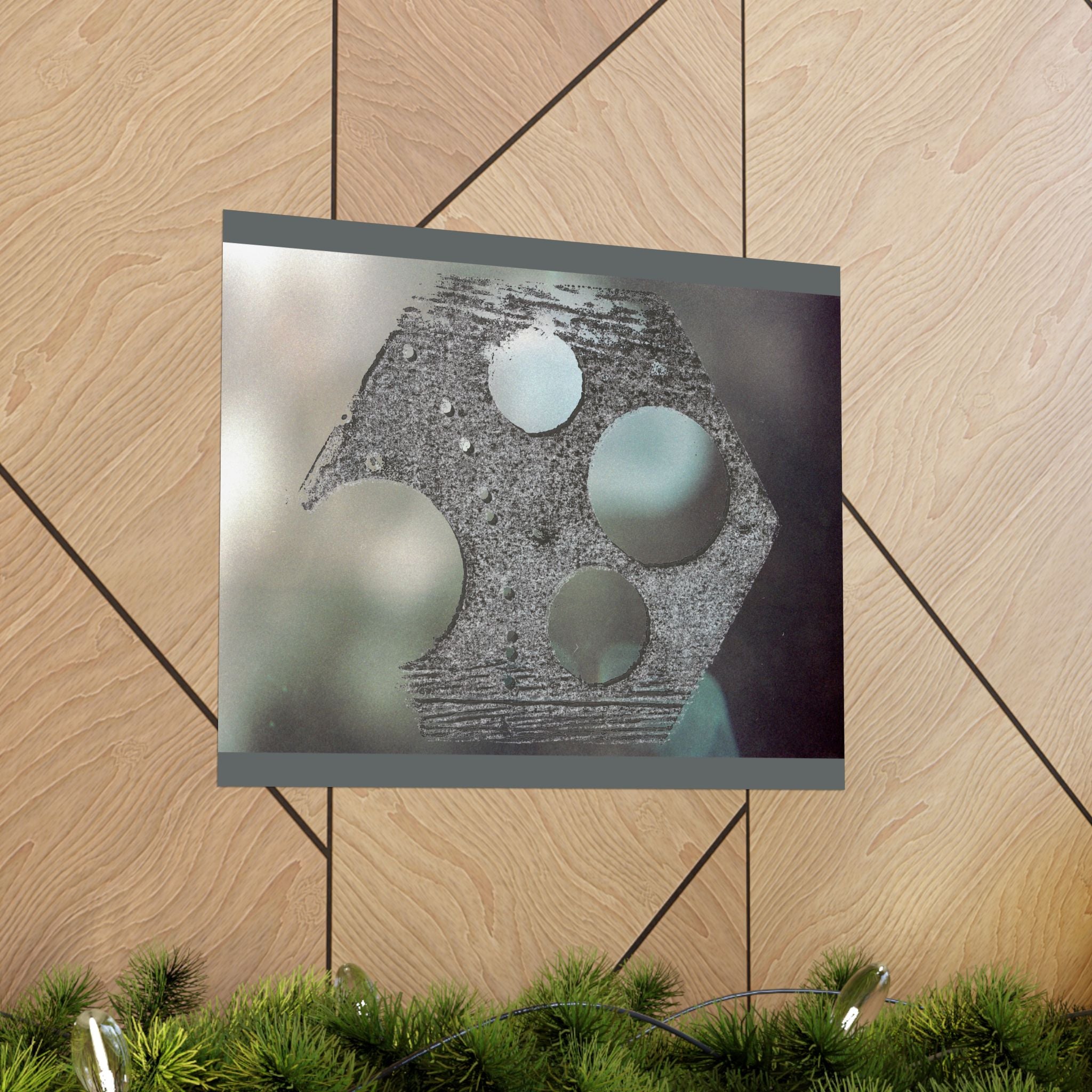 Abstract Geometric Texture Poster Matte Horizontal Poster | Modern Wall Art