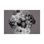 Abstract Hexagon Art Poster — Textured Geometric Matte Horizontal Print