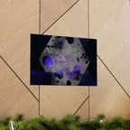 Abstracte zeshoekige paarse rook matte poster 